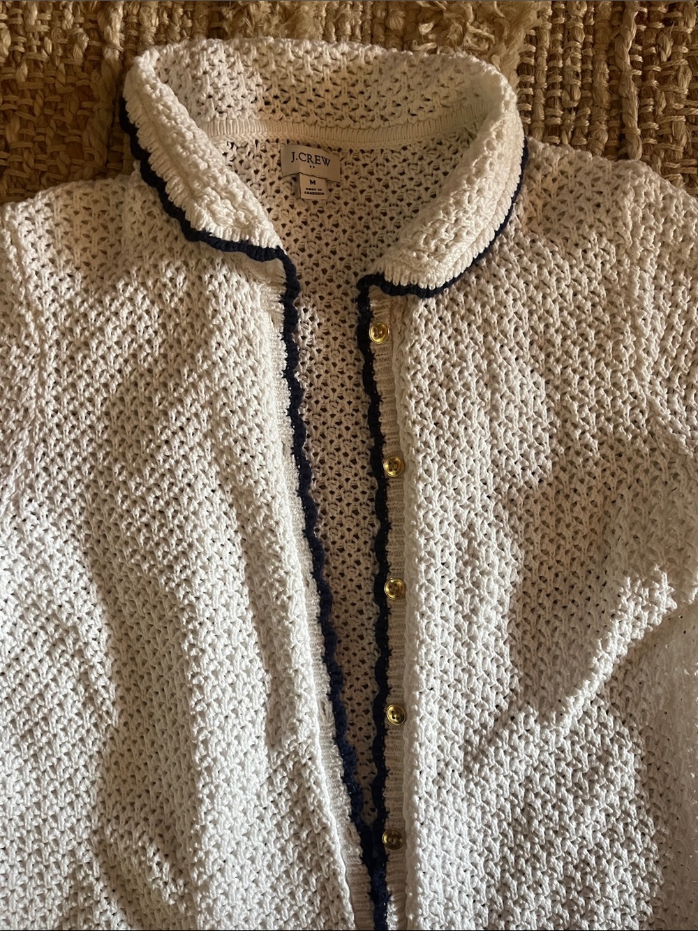 J. Crew Crochet Blouse